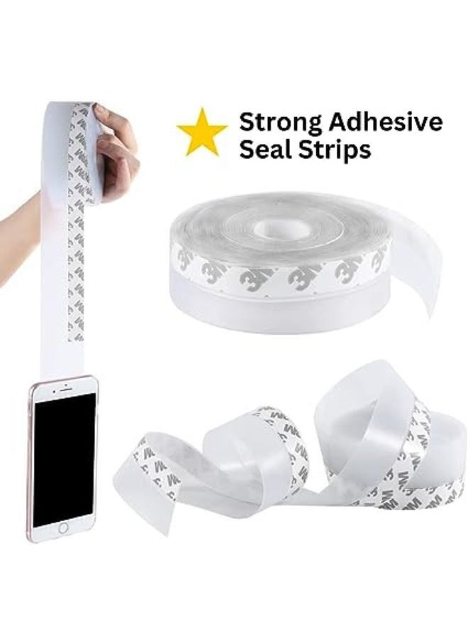 TEGRILO Weather Stripping Door Seal Silicone Door Bottom Seal Soundproof Weather Stripping Anti-Collision Adhesive Solid Seal Strip for Doors and Windows Gaps - Image 2