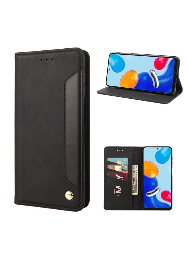 The Bros Case For Xiaomi Redmi Note 11 4G / Note 11S Skin Feel Magnetic Splicing Leather Phone Case