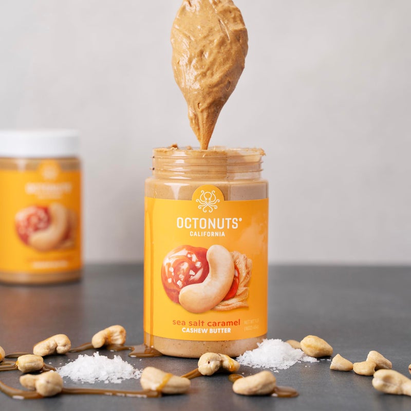 Octonuts Dry Roasted Sea Salt Caramel Cashew 16oz Nut Butter - Pure Creamy Nut Butter - Delicious Foods - Gluten Free, Vegan, Kosher, Paleo, Non-GMO Nut Butters - Image 5