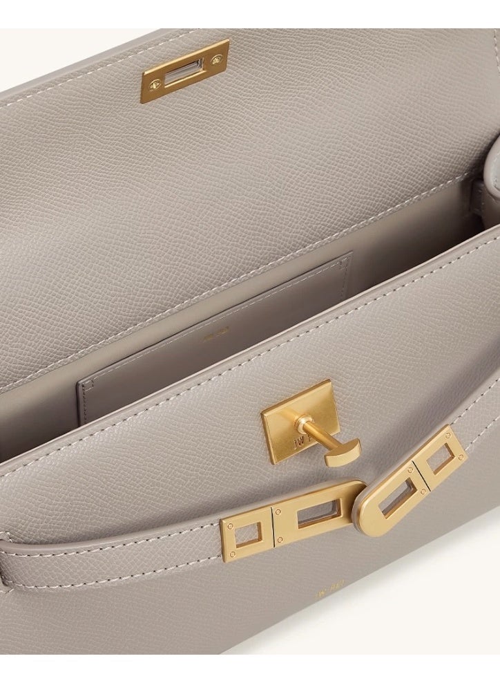 جي دبليو بي ​حقيبة يد نور، حقيبة على طراز كيلي بملمس تمساح، حقيبة بحمالة كتف قابلة للتعديل​ - Image 3