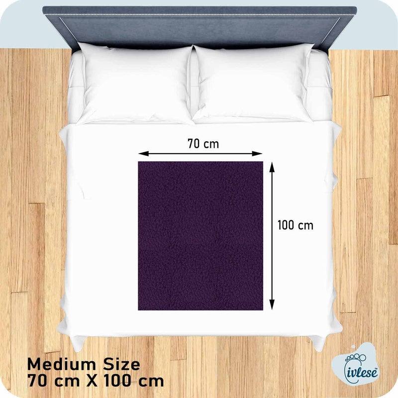 IVLESE Waterproof & Washable Baby Care Quick Dry Sheet (Medium Size, Plum Color, Pack of 2) - Image 4