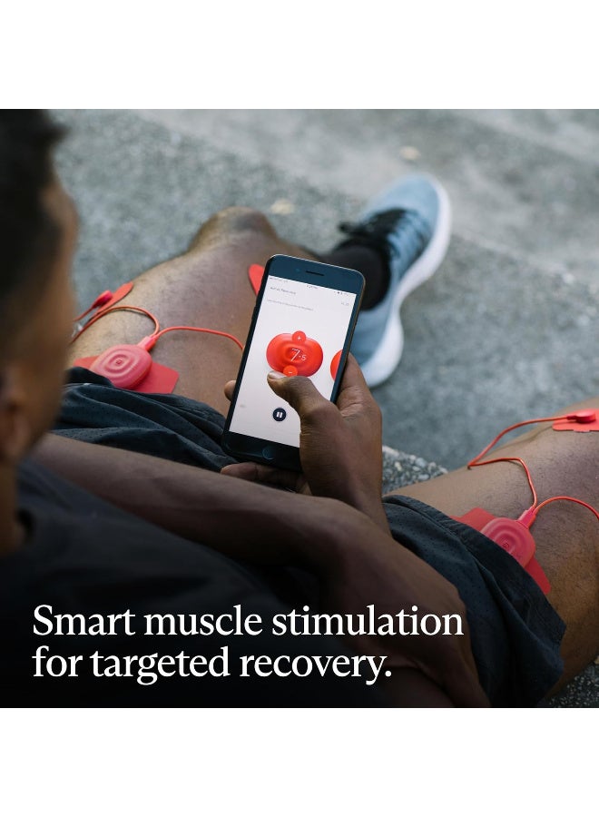 Therabody ثيرابودي باور دوت 2.0 - ديو - جهاز تحفيز العضلات الكهربائي الذكي - جهاز TENS الذكي (أحمر) - Image 2