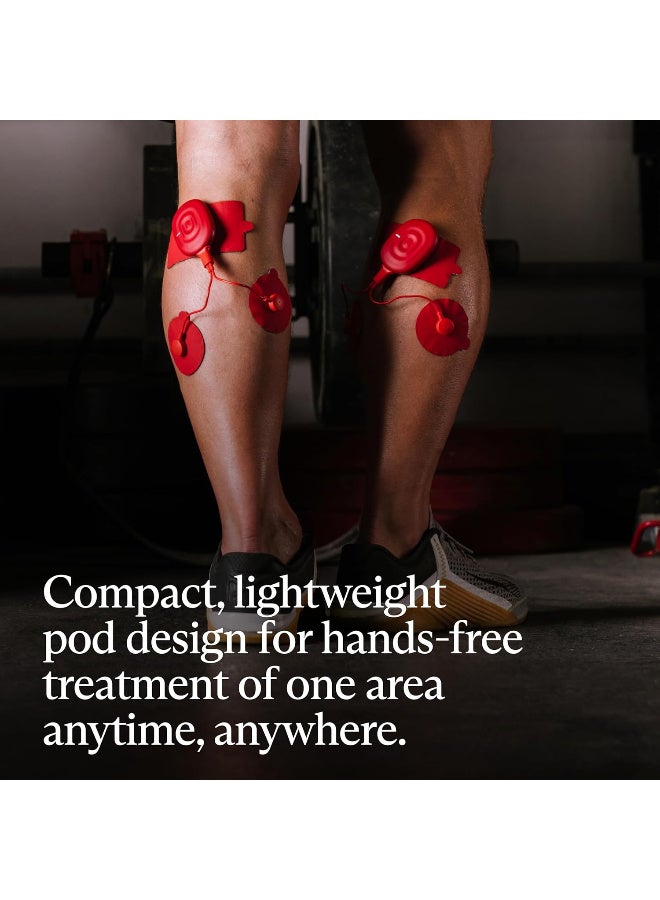 Therabody ثيرابودي باور دوت 2.0 - ديو - جهاز تحفيز العضلات الكهربائي الذكي - جهاز TENS الذكي (أحمر) - Image 4