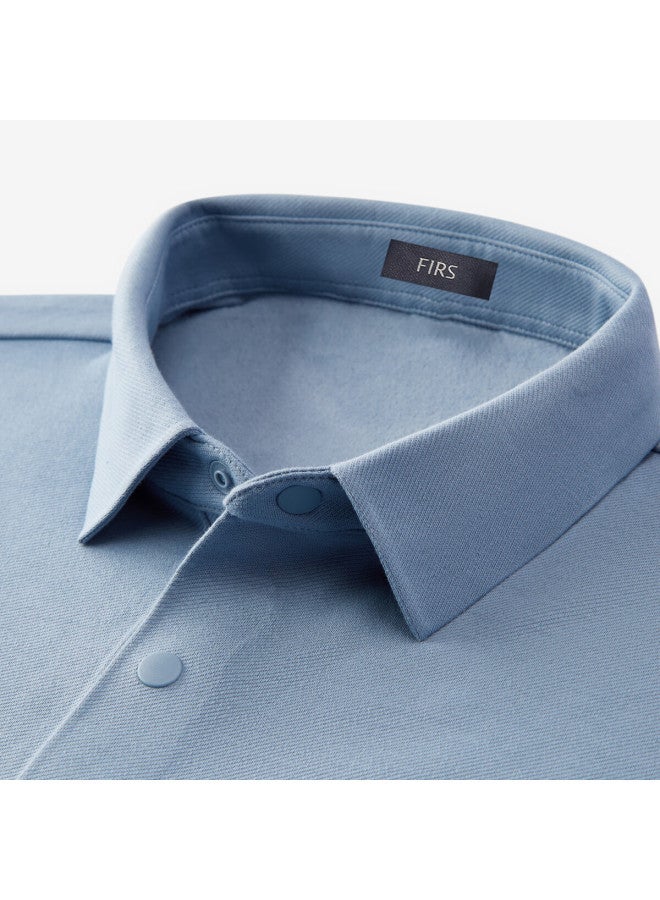 FIRS Shanshan Long Sleeve T-shirt Men Autumn Winter New Warm Skin-friendly Middle-aged And Elderly Base Polo Shirt - Image 1