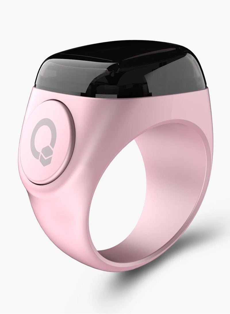 Pink IQIBLA SMART Zikr Ring – 20mm Digital Counter & Spiritual Tool, World's First - Image 1