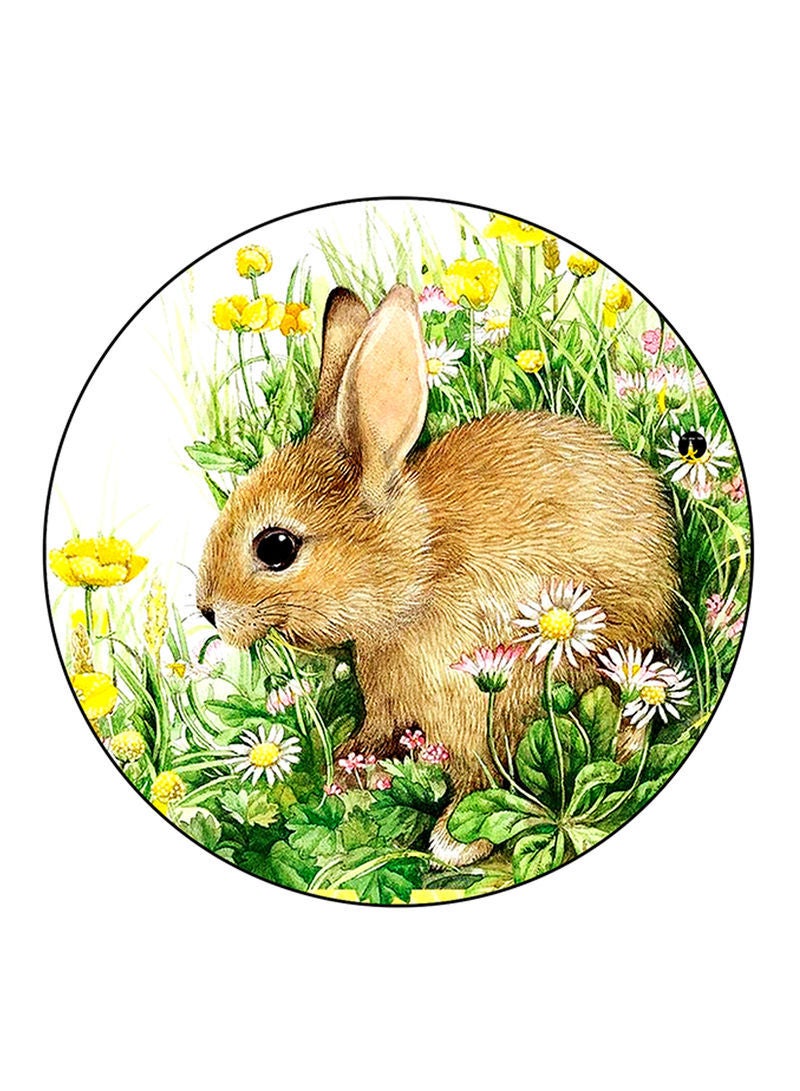 Rabbit Printed Mouse Pad  Multicolour