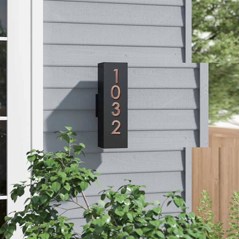 RQUNA Self Adhesive Mailbox Numbers, Door Address Number Stickers for Office Room, Raised 3D Effect, Chrome Plated(2.36" 10 Pack (0-9),Bronze Plating) - Image 4
