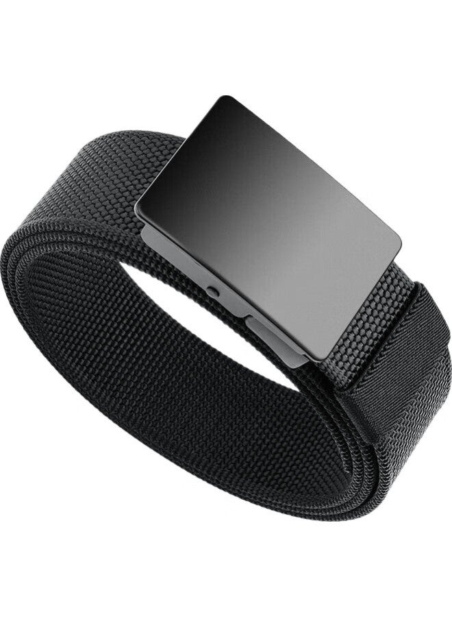 JEVI Jiweinanshi Thickened Nylon Belt, Casual Versatile Automatic Buckle Woven Canvas Belt, Jeans Belt, Holiday Gift - Image 1