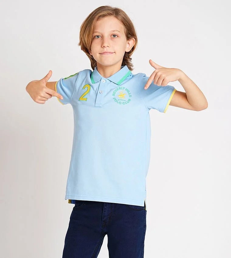 Logo Embroidered Short Sleeves Polo T-Shirt