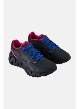 Reebok Women Zig Dynamica 4 Lace Up Running Shoes, Dark Grey  - Image 1