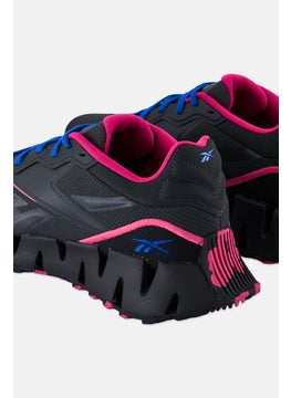 Reebok Women Zig Dynamica 4 Lace Up Running Shoes, Dark Grey  - Image 2