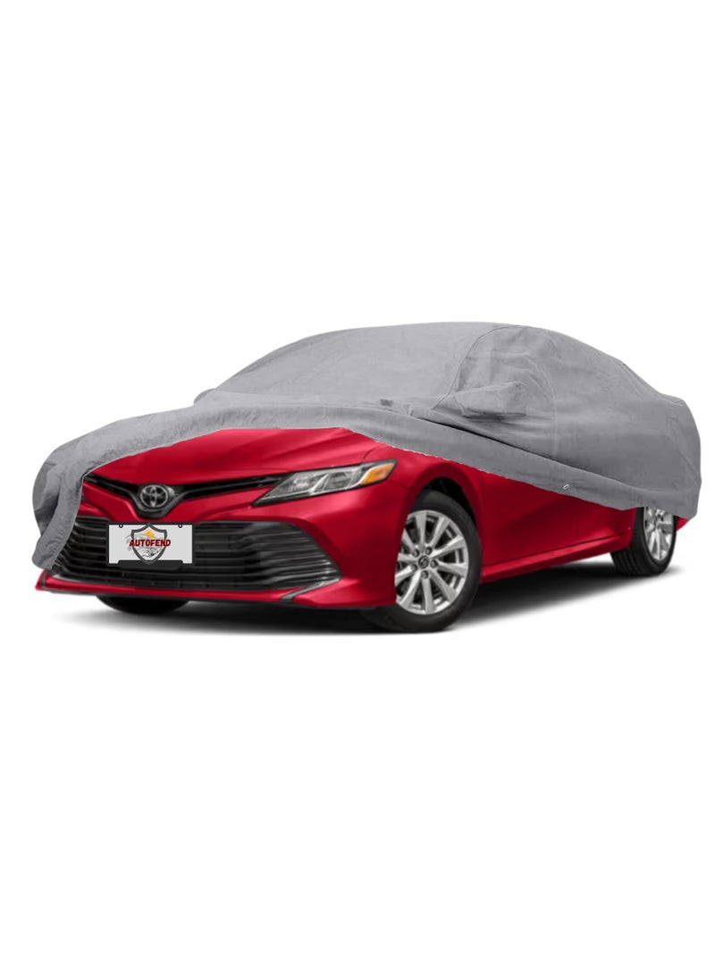 Zipporah All Weather Premium Lightweight 6-Layers Protective Car Cover 210T Compatible for 2019-2025 Toyota Camry and Lexus ES  with Left Driver Side Door Zipper, Security Lock and Mirror Pockets - Image 2