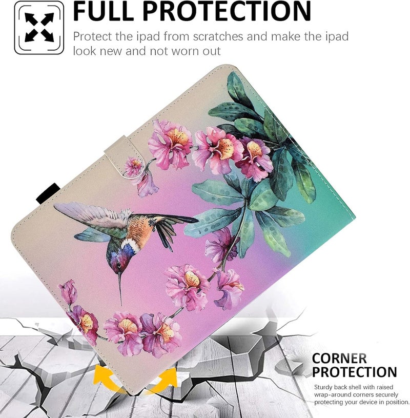 KEROM Fire HD 10 Case (9th/7th/5th Generation, 2019/2017/2015 Release), Premium PU Leather Stand Cover Case for Fire HD 10 Tablet 9th/7th/5th Gen, Auto Wake/Sleep, Bird - Image 3