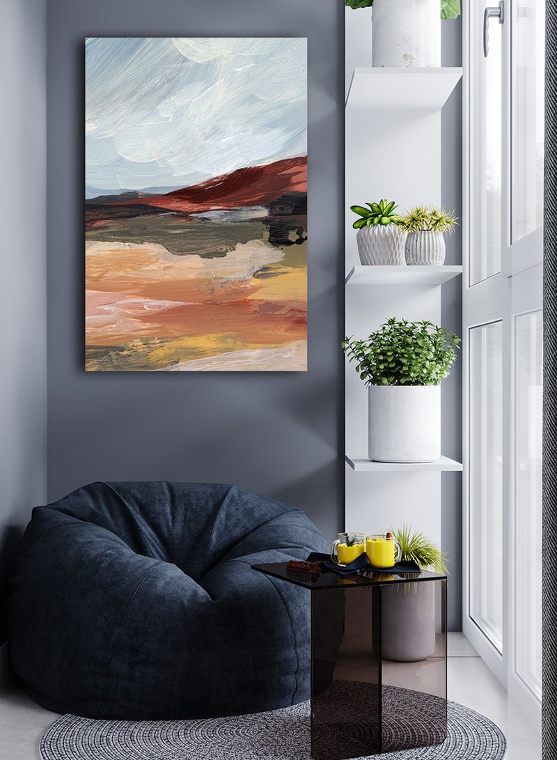 لوحة كانفاس على إطار خشبي بتصميم نمط فنى - Image 3