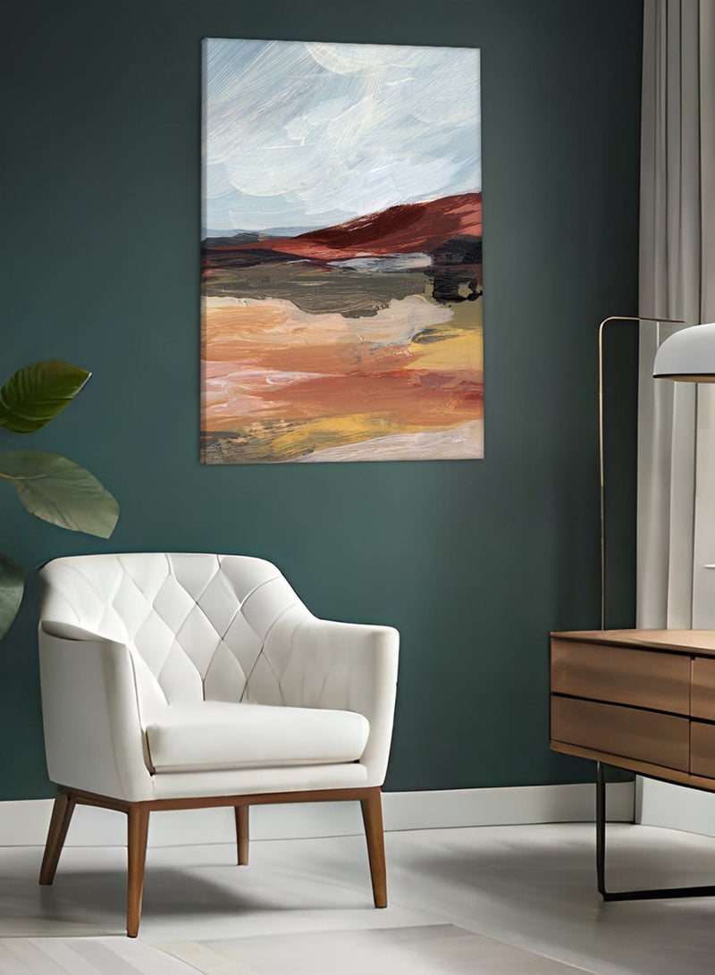 لوحة كانفاس على إطار خشبي بتصميم نمط فنى - Image 2