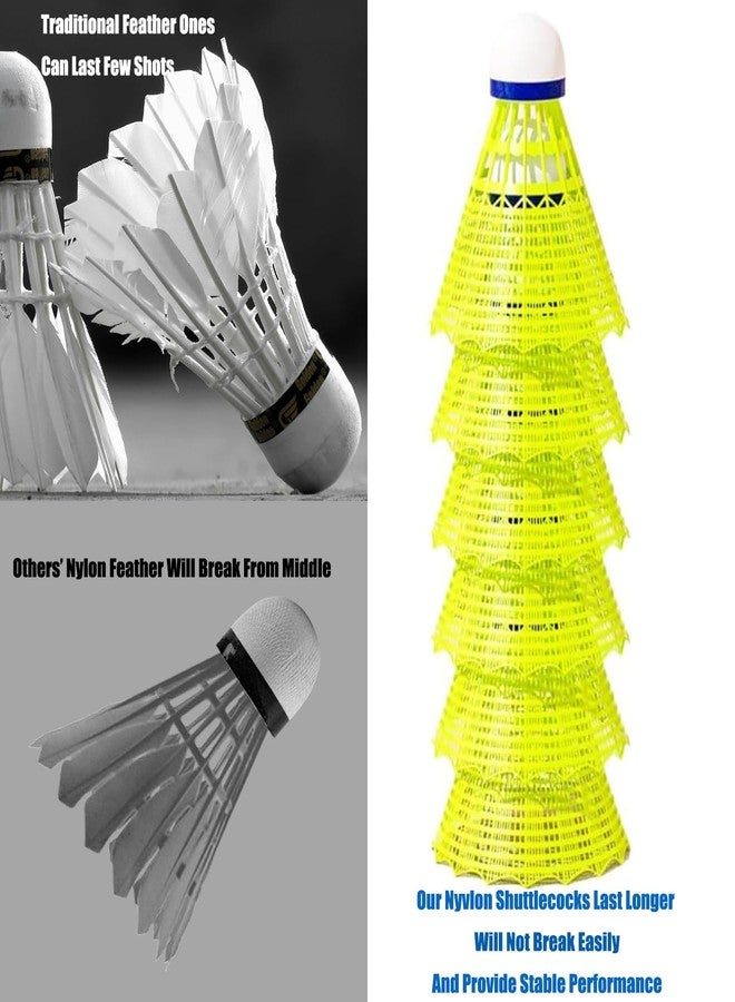 ZHENAN 6 Pack Durable Nylon Badminton Shuttlecocks Badminton Birdie Balls with Great Stability and Durability,Shuttlecock Indoor Outdoor Sports Hight Speed Training (6) - Image 3