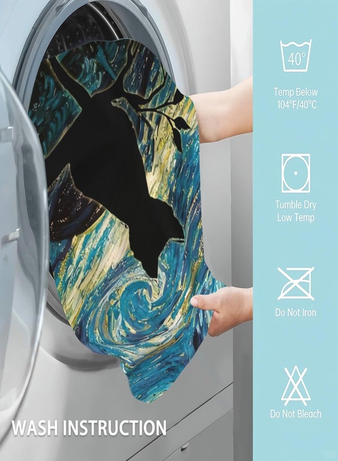 CXULIN 2 Pack Hand Towels for Bath,Black Cat Starry Night Decorative Towels Highly Absorbent Soft Towels for Bathroom Beach Kitchen Spa Gym Face Towel 14x28 Inch - Image 5
