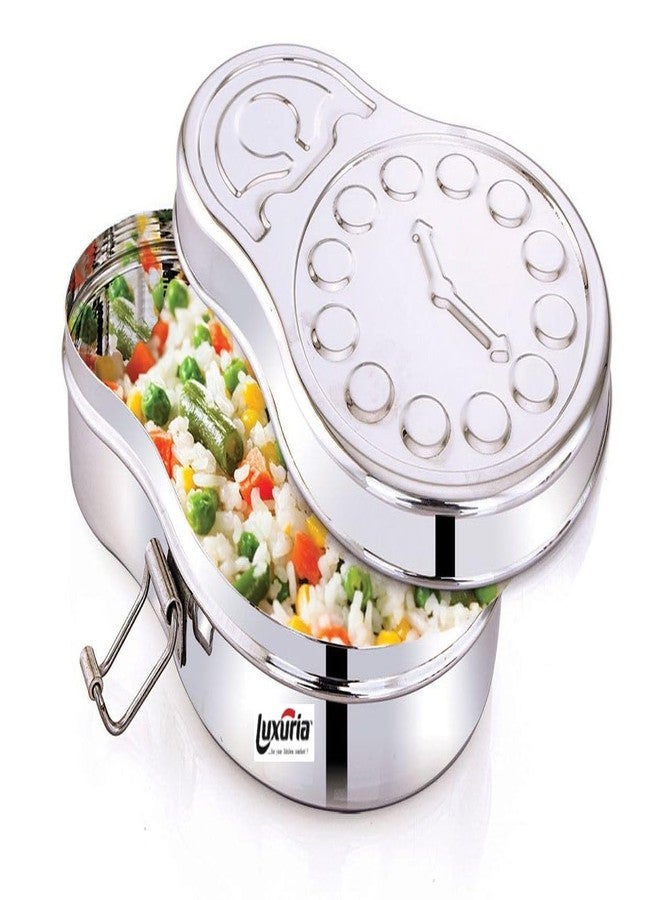 LUXURIA Brand - Cartoon Shape Tiffin/Snacks/Lunch Box for Kids Below 5 Years (Wall Clock Shape Tiffin Box) - Image 2