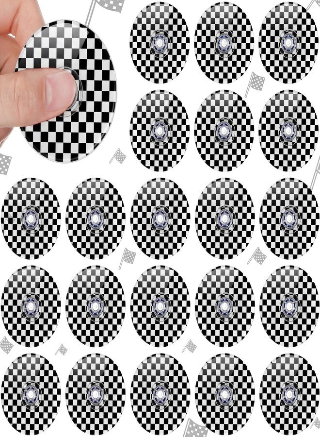 Sotiff 24 Pcs Black and White Checkered Fidget Spinners Bulk, Mini Fidget Toys, Race Car Birthday Party Favors, Goodie Bags Stuffers, Party Games, Rewards Carnival Prizes - Image 1
