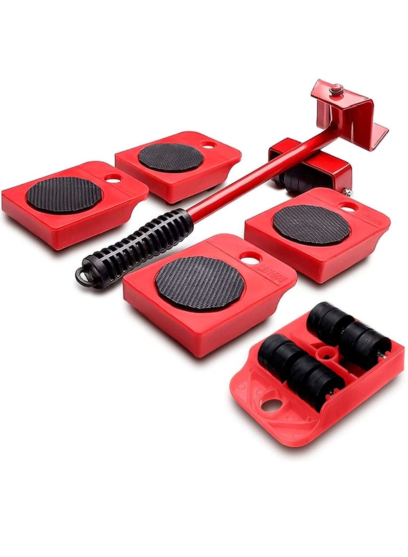 ELTRAZONE 5 Packs Furniture Lifter,Heavy Furniture Moving System Lifter Kit with 4 Slider,Furniture Slides Kit,Heavy Furniture Roller Move Tools,Up to 200kg/440 lb  - Image 1