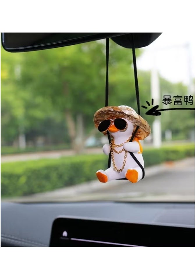 nookly Duck Design Car Hanging Ornament, Cute Car Decoration, Cool Interior Accessory for Rearview Mirror - Image 2
