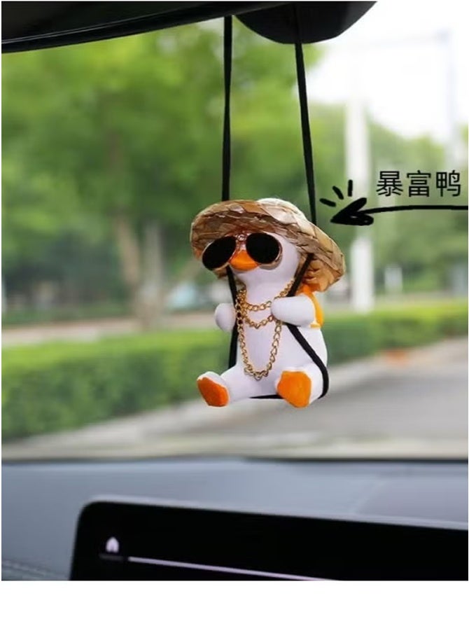 nookly Duck Design Car Hanging Ornament, Cute Car Decoration, Cool Interior Accessory for Rearview Mirror - Image 4
