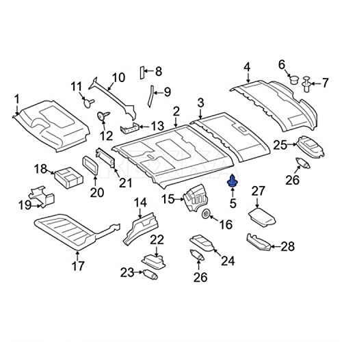 Rexka Gray Nylon Headliner Retainer Clips Compatible with Mercedes 008-988-09-78 Metris, Sprinter 2500, 3500 2010-2017 (Pack of 25) - Image 5