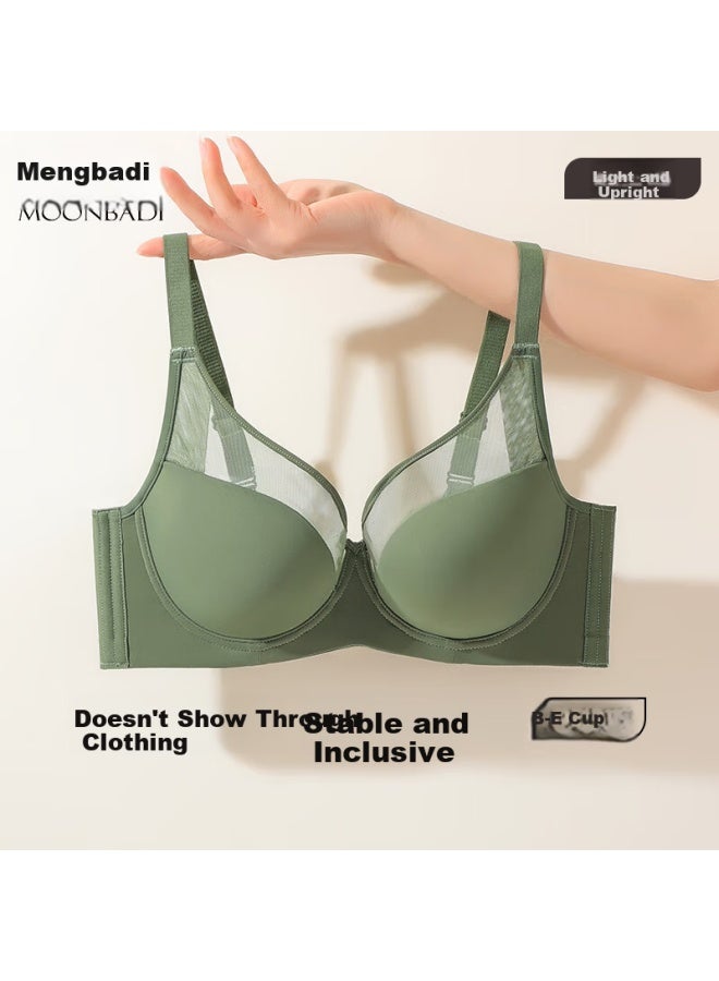 Moonbadi Women's Large Bust Minimizing Bra Thin Seamless Soft Underwire Support Lift Push-up Side Control Full Coverage Bra