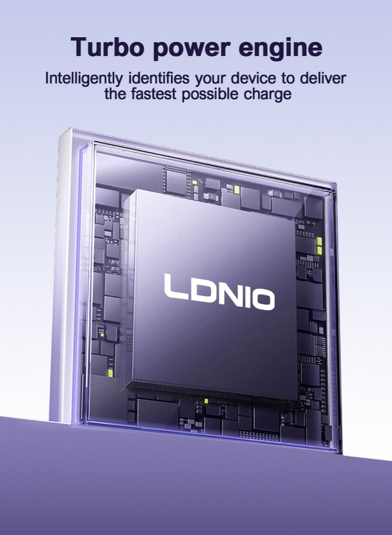 لدنيو شاحن حائط سريع بقدرة 45 وات مع منفذين PD3.0/PPS/QC4+/QC3.0 من لدنيو، يدعم اللابتوب والرقاقة الذكية مع كابل تايب سي - اسود - Image 5