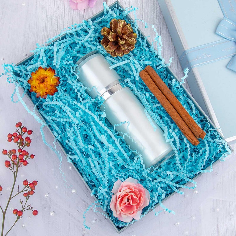 Caleihd Crinkle Cut Paper Shred Packing Grass Cushion Paper Streamer for Christmas Wedding Birthday Bridesmaid Engagement Craft Gift Boxes Bags Basket Filler Decoration 4.5oz Blue - Image 4