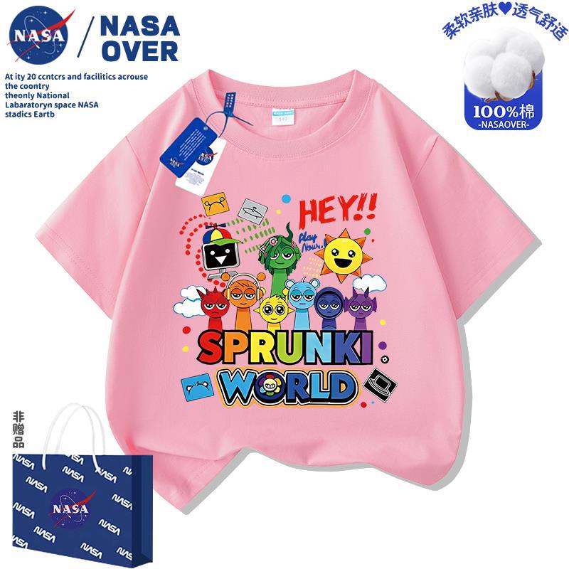 Nasa Kidsren'S Rhythm Box Cartoon Cute Short-Sleeved T-Shirt Pure Cotton 2025 Men'S And Women'S Tops - Image 2