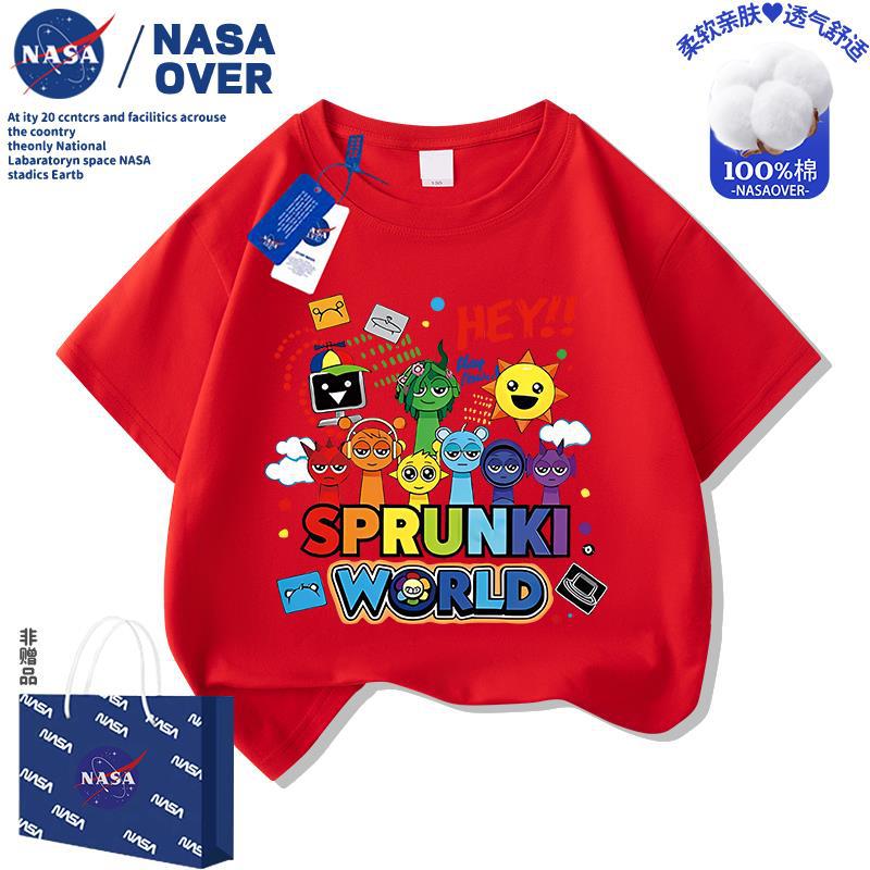 Nasa Kidsren'S Rhythm Box Cartoon Cute Short-Sleeved T-Shirt Pure Cotton 2025 Men'S And Women'S Tops - Image 5