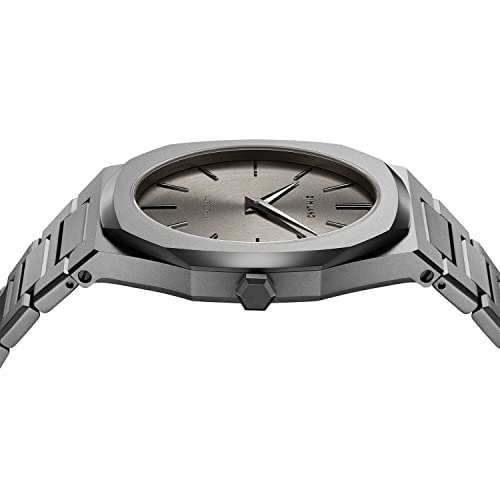 D1 Milano Ultra Thin Unisex Luxury Watch, Stainless Steel Case, Quartz Movement, Stainless Steel Strap, 50M Water Resistant Timepiece, Grey Dial, 2 Years Warranty - UTBJ22 - Image 4