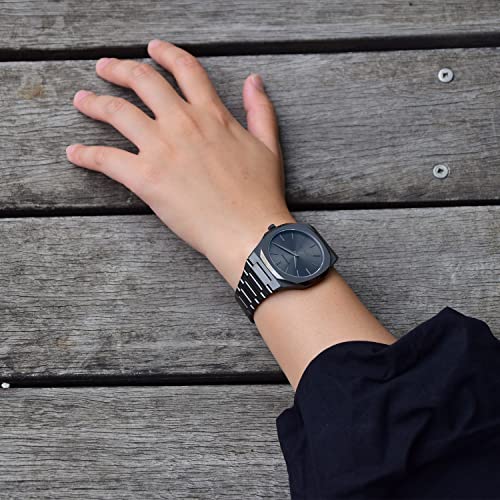 D1 Milano Ultra Thin Unisex Luxury Watch, Stainless Steel Case, Quartz Movement, Stainless Steel Strap, 50M Water Resistant Timepiece, Grey Dial, 2 Years Warranty - UTBJ22 - Image 5