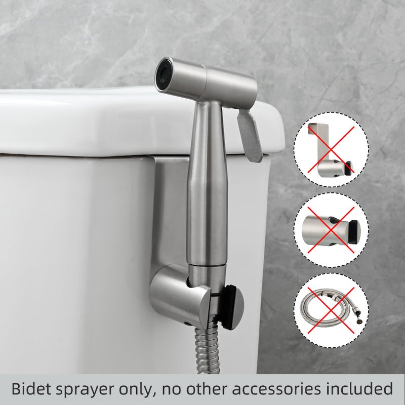 CIENCIA Tecmolog Hand Held Bidet Sprayer Stainless Steel Shattaf for Toilet, Brushed Nickel Bidet Sprayer Head Only, WS024 - Image 4