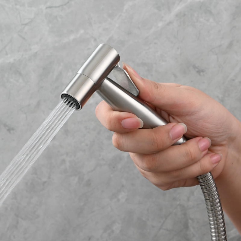 CIENCIA Tecmolog Hand Held Bidet Sprayer Stainless Steel Shattaf for Toilet, Brushed Nickel Bidet Sprayer Head Only, WS024 - Image 3