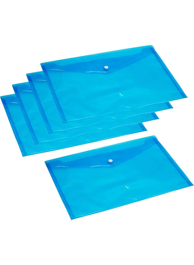 Envelope Bag F4 Single Pocket Clear Blue