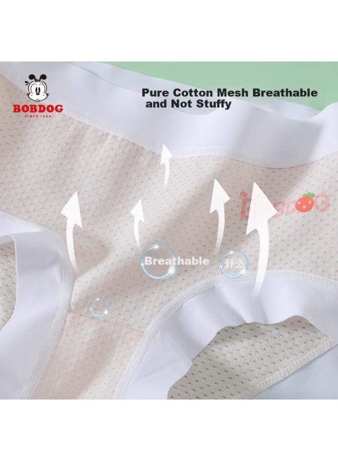 Babu Bean Babbudou Children'S Underwear, Girls' Summer Thin Cotton Antibacterial Mesh Breathable Ice Silk Triangle Panties, Big Kids' Shorts - Image 2