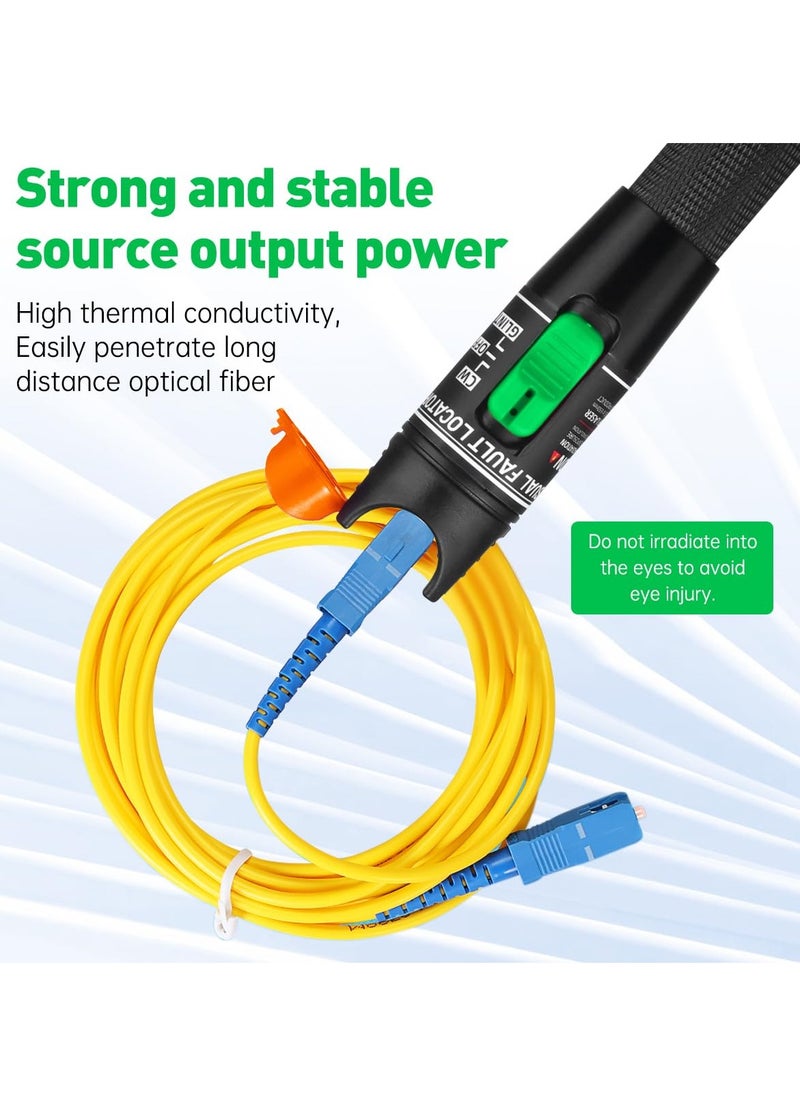 Milatech - Fiber Visual Fault Locator 30mW 30KM Fiber Light Tester - VFL Fiber Optic Cable Tester Meter - Fiber Optic Tools Source Tester Kit for LC/FC/SC/ST, Network Cable Test - Image 1