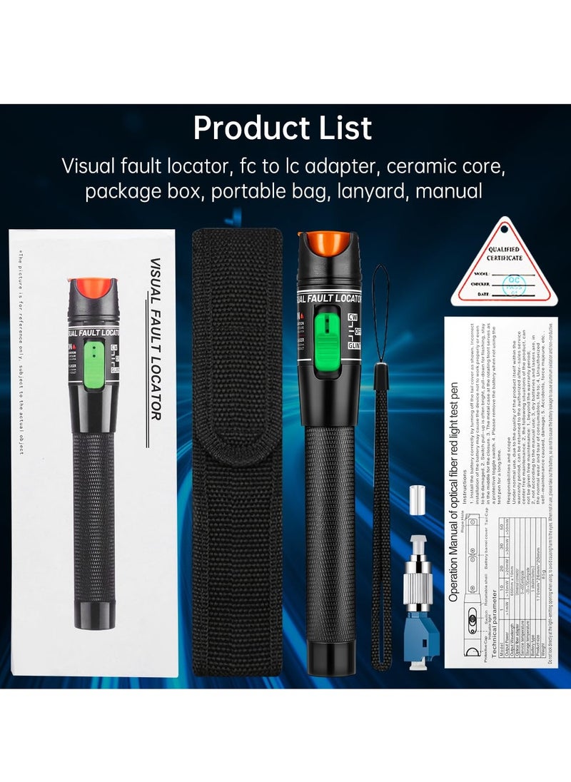 Milatech - Fiber Visual Fault Locator 30mW 30KM Fiber Light Tester - VFL Fiber Optic Cable Tester Meter - Fiber Optic Tools Source Tester Kit for LC/FC/SC/ST, Network Cable Test - Image 1