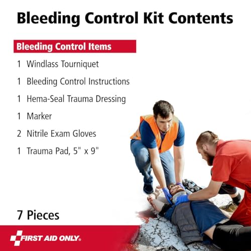 First Aid Only 91512 Critical Essentials Bleeding Control Kit for Limb Wounds, 7 Pieces - Image 3