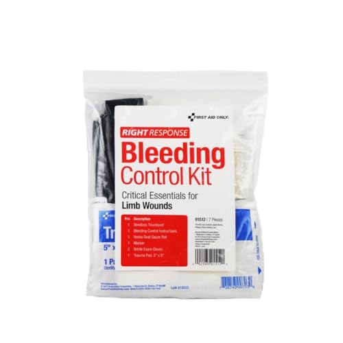 First Aid Only 91512 Critical Essentials Bleeding Control Kit for Limb Wounds, 7 Pieces - Image 1