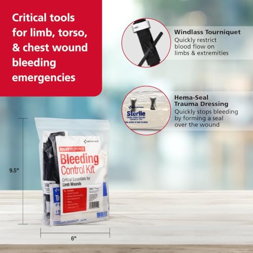 First Aid Only 91512 Critical Essentials Bleeding Control Kit for Limb Wounds, 7 Pieces - Image 2
