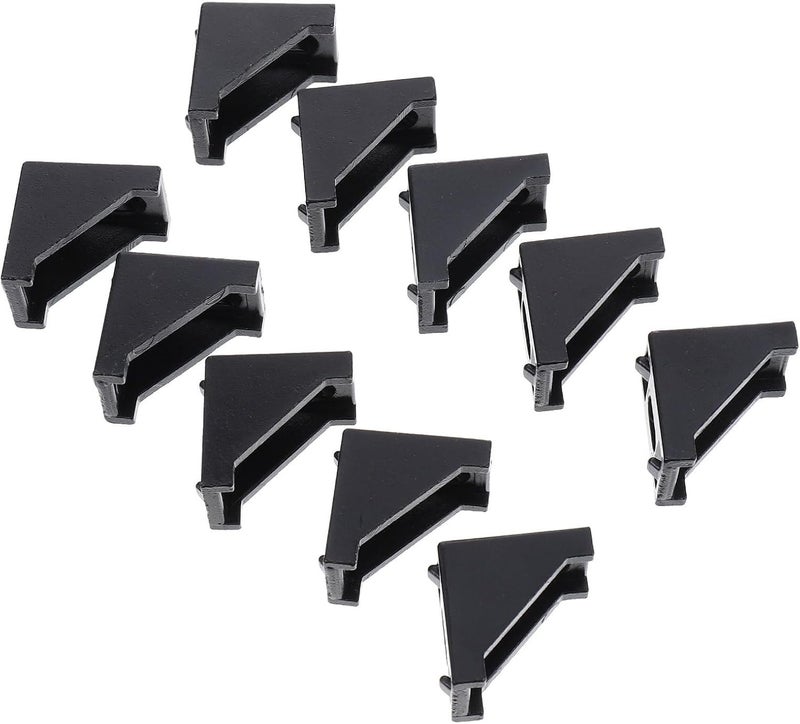 10pcs Black 2028 Aluminum Alloy Corner Brace L-Shaped Connector Joint for Slot Aluminum Extrusion Profile Industrial Frame Support - Image 1