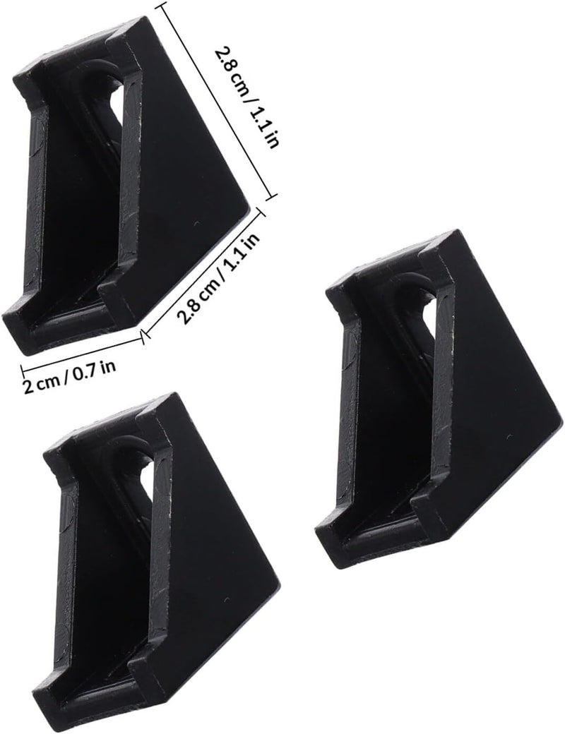 10pcs Black 2028 Aluminum Alloy Corner Brace L-Shaped Connector Joint for Slot Aluminum Extrusion Profile Industrial Frame Support - Image 2