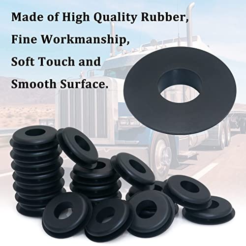 iBroPrat 55pcs Glad Hand Seals Rubber, Gladhand Washers Black Rubber Gaskets Elastic Grommets for Semi Trucks Trailers Brake Air Hose Parts Number 10028 - Image 4