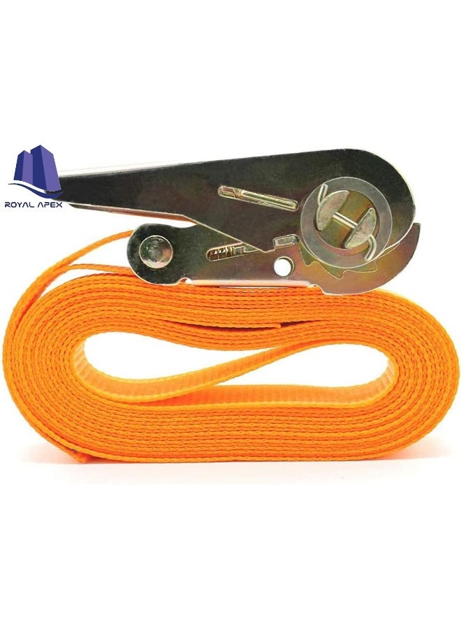 Royal Apex Royal Apex 1”x 10M Portable Heavy Duty Tie Down cargo Strap Luggage Lashing Strong Ratchet Strap Belt with Metal Buckle  - Image 2