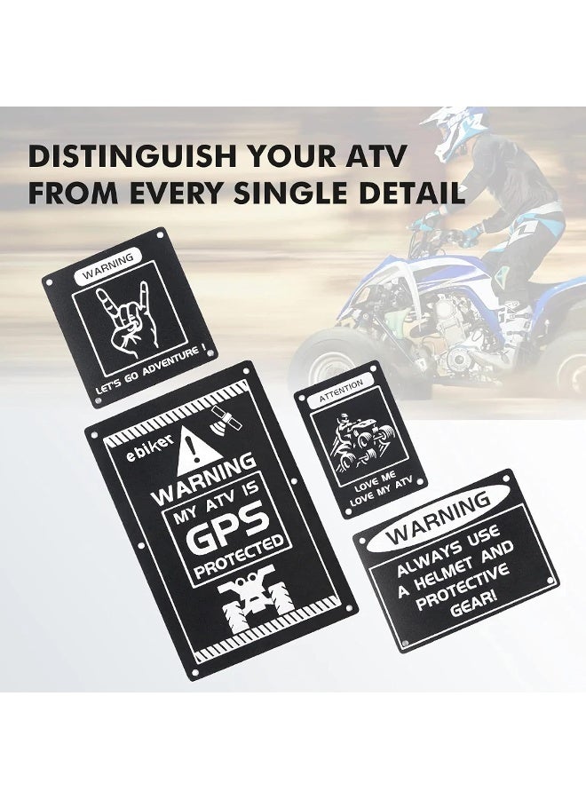 general Anodized Warning Badge Set for Yamaha ATVs - Image 5