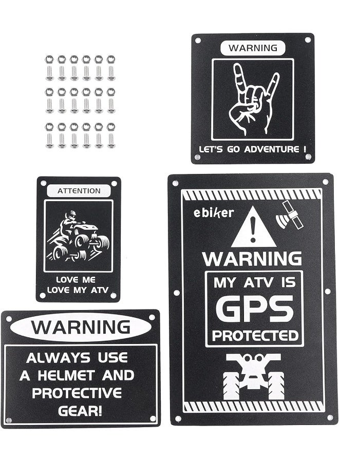 general Anodized Warning Badge Set for Yamaha ATVs - Image 1