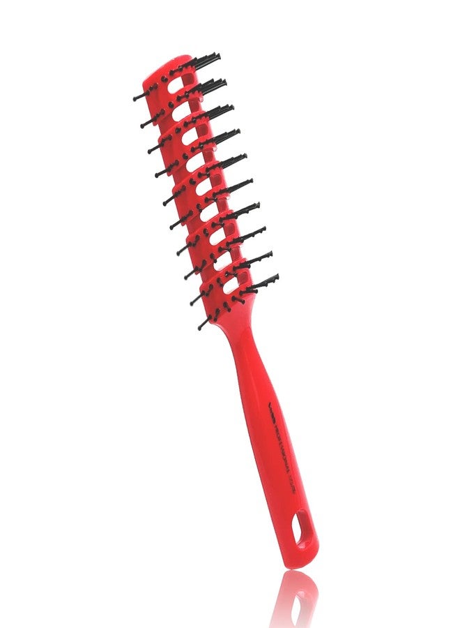VESS Styling Ceramic Hair Brush 9-row Round Type, for Bow and Styling Made in Japan (No.80 Red) - Image 1